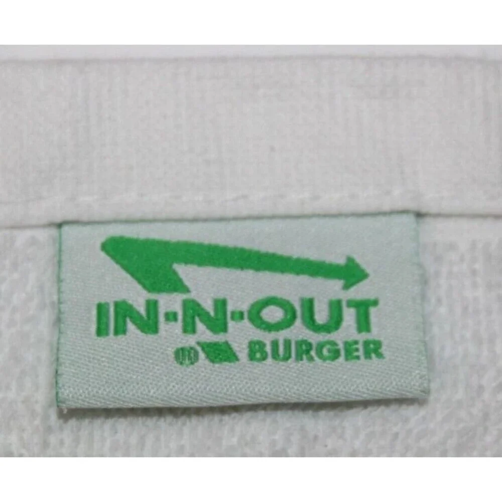 In N Out Quality You Can Taste Beach Towel White Neon Green Palm Trees 38